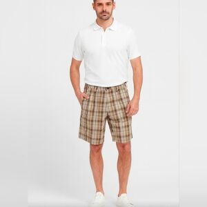 2 pairs of Men's Hurley Plaid Shorts in Brown and Blue, Waist 36